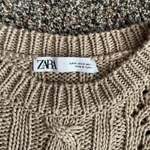 Zara Knit Sweater in Tan
